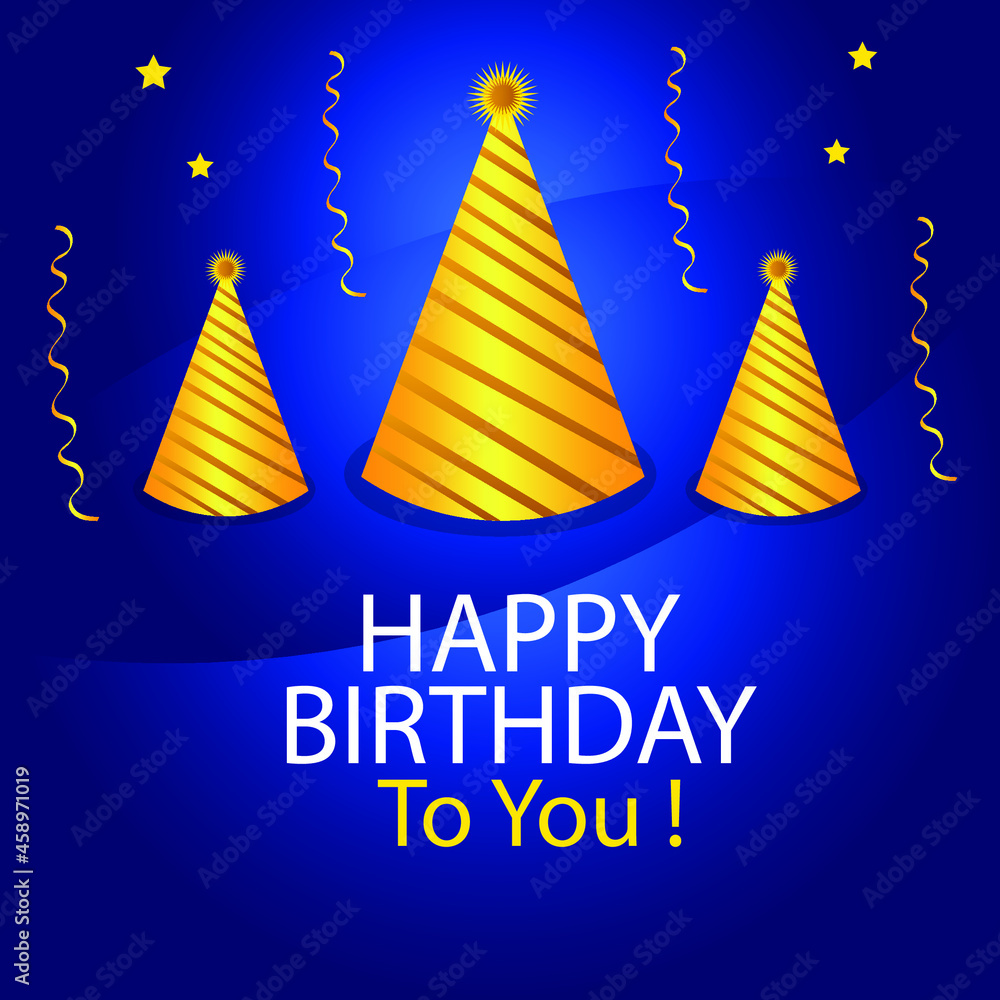 Happy birthday wishes, greeting card, typography Stock Vector Adobe Stock