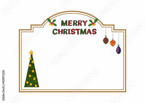 
フレームの素材。
クリスマスのフレームデザイン。
グリーティングカードのテンプレート。
