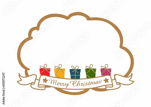 
フレームの素材。
クリスマスのフレームデザイン。
グリーティングカードのテンプレート。