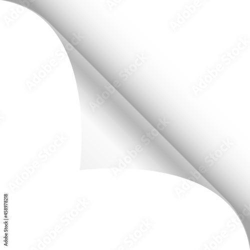 White curled corner