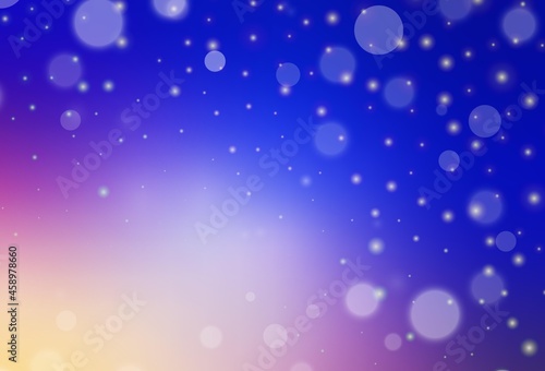 Light Pink, Blue vector pattern in Christmas style.