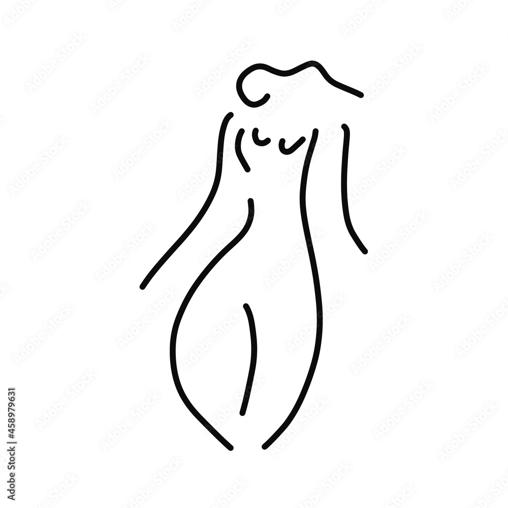 Obraz premium line art illustration of a woman 