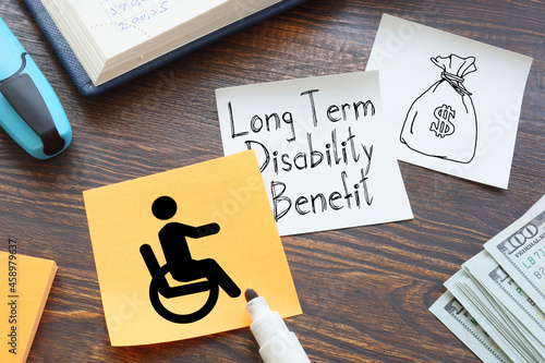 Canvas Print Long Term Disability Benefit is shown on the business photo using the text