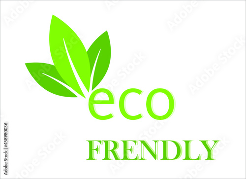 Eco friendly agriculture icon. Organic plant logo. The symbol of the cleanliness of the environment. Sprout isolated on a white background. Vegan sticker. Vector