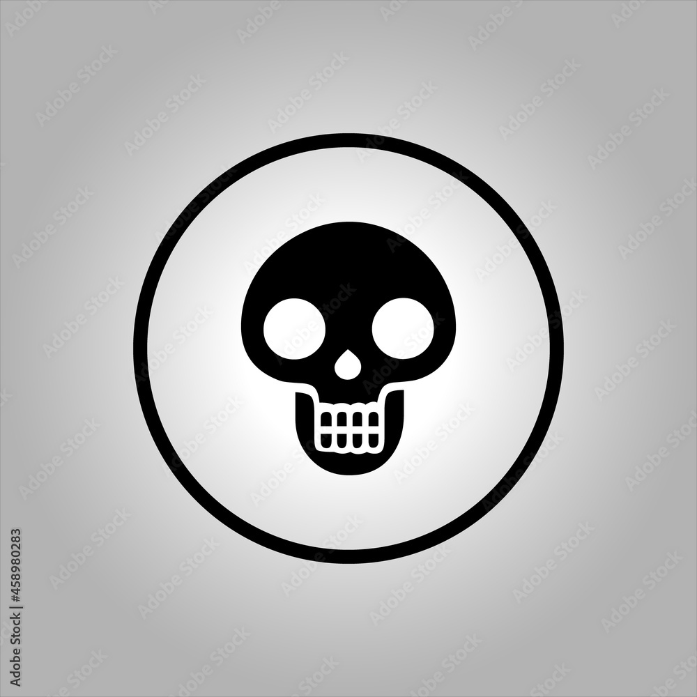 Fototapeta premium skull vector icon logo Halloween character ghost illustration vector symbol graphic
