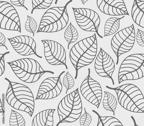 line leaf seamless pattern.