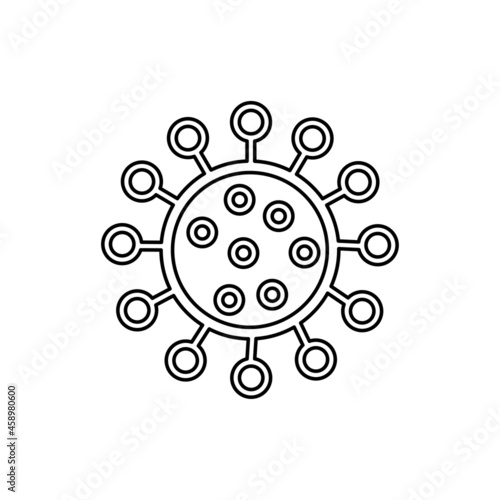 concept image of a virus on a white background, vector illustration