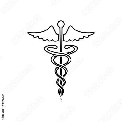 emblem of a medical institution on a white background, vector illustration