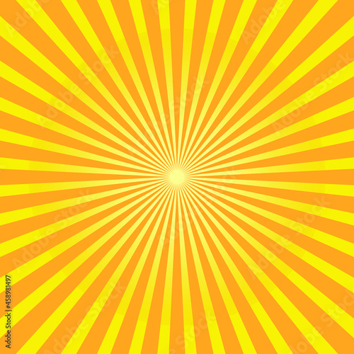 Starburst, sunburst background. Vintage abstract template with yellow sunrays eps 10