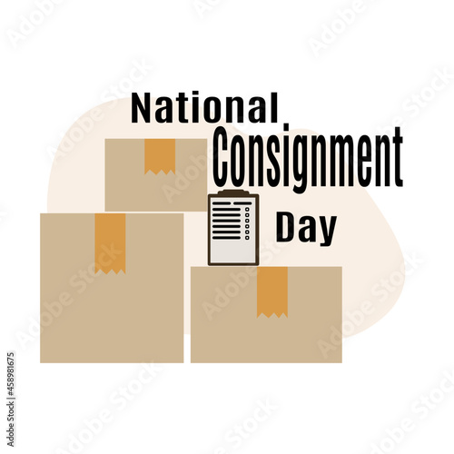 National Consignment Day, idea for poster, banner or holiday card