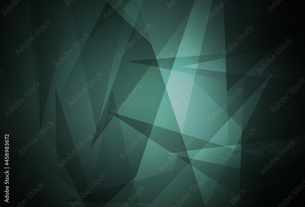 Obraz premium Dark Green vector layout with lines, triangles.