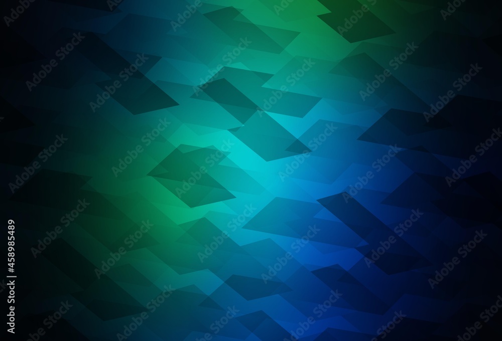 Obraz premium Dark Blue, Green vector template with rhombus.