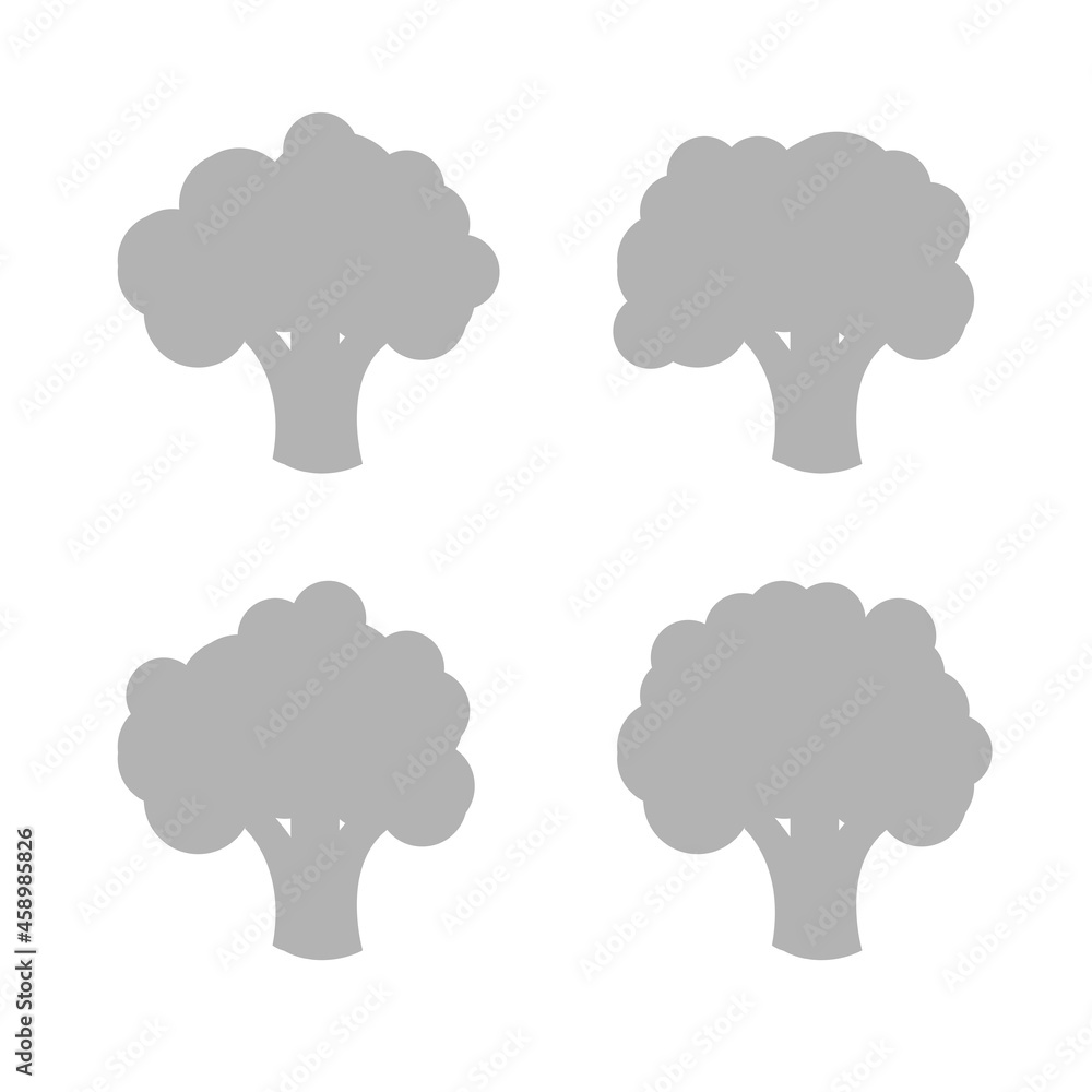 broccoli icon on a white background, vector illustration broccoli icon on a white background, vector illustration