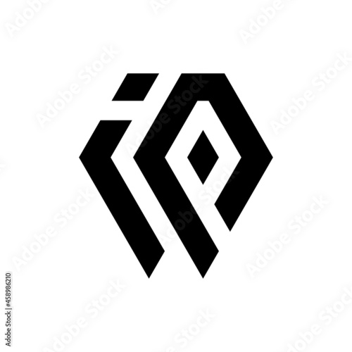 Letter IP PI logo design