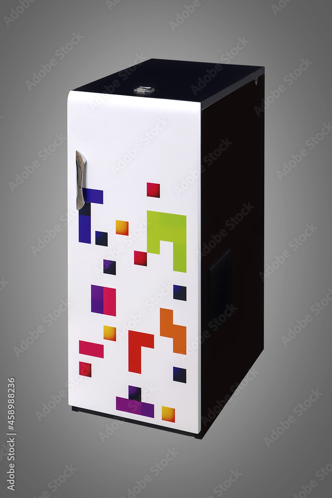 electric domestic flour mill for home isolated white and grey background electric domestic flour mill for home isolated white and grey background