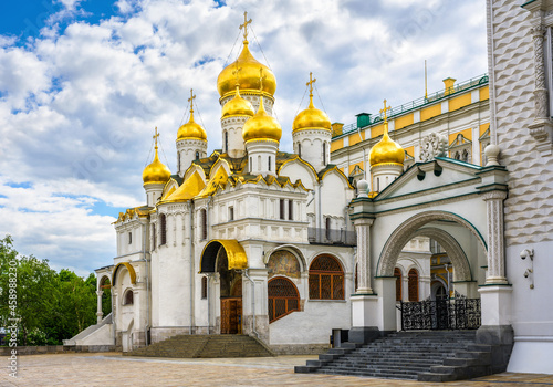 Annunciation Cathedral at Moscow Kremlin, Russia. Old Russian Orthodox church.