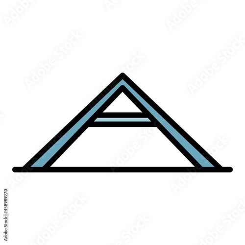 Dog training bar icon. Outline dog training bar vector icon color flat isolated