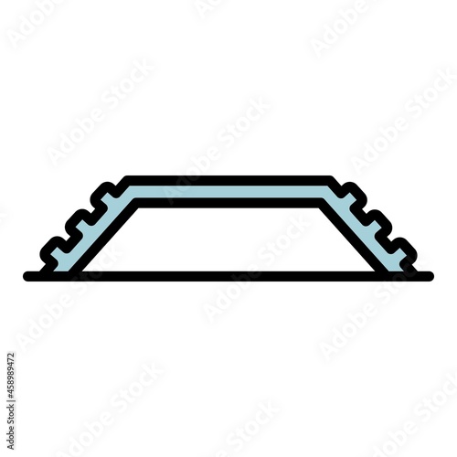 Dog training bridge icon. Outline dog training bridge vector icon color flat isolated