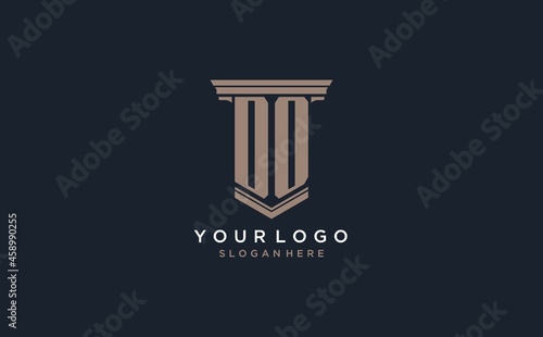 DO initial logo with pillar style, luxury law firm logo design ideas