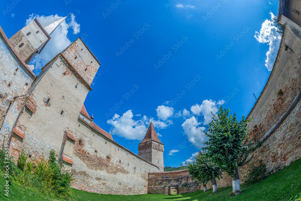 Φωτογραφία Wall of appliances of the fortified church, Mosna, Transylvania, Romania