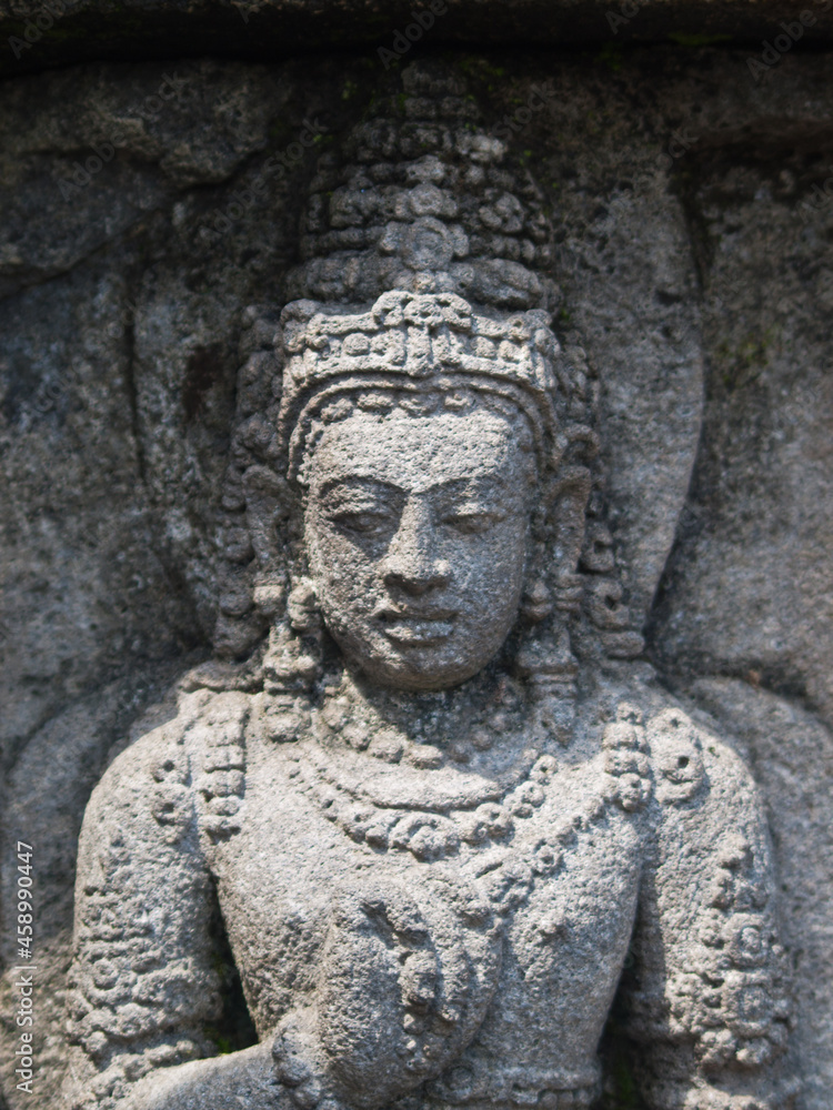 Stone carving detail from the Prambanan temples