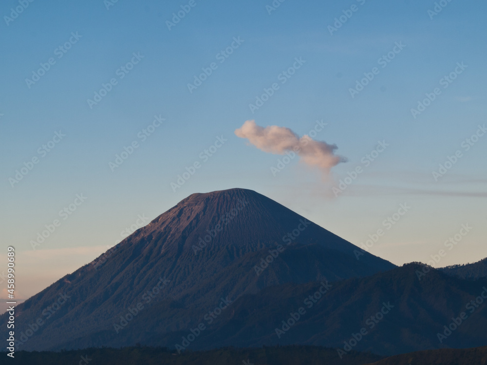 Semeru volcano against the sky