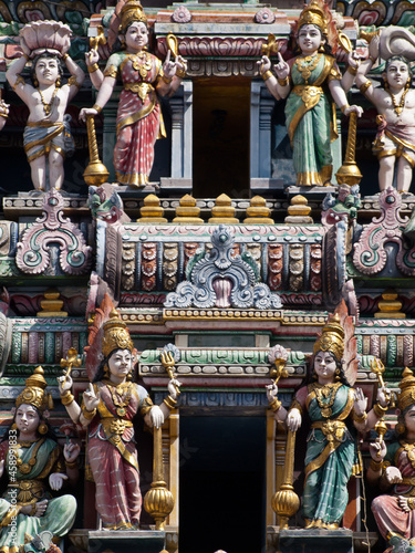 Sri Veeramakaliamman temple gopuram colorful sculptures