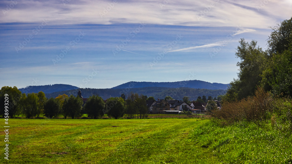 Obraz premium Der Ort Barchfeld im Frühherbst.