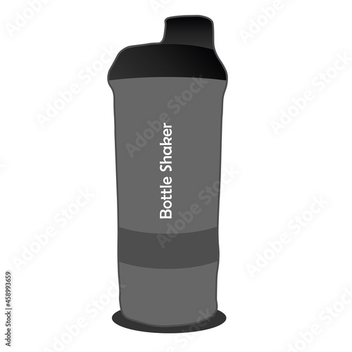 Bottle Shaker illustration, bottle blender illustration, gym tools, drink bottle match for you in any workout illustration.