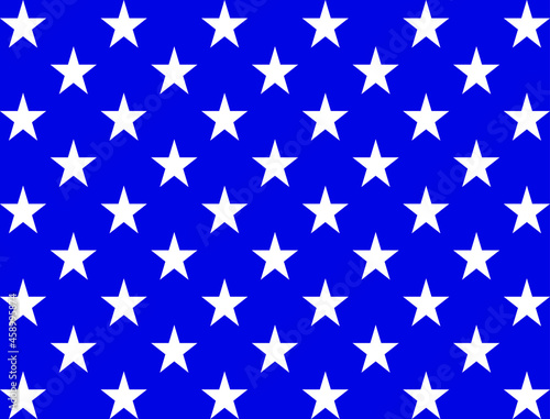 Grunge stars abstract patterns. Painted like the USA flag. Blue background with white pattern. The star is the patriotic symbol and decoration of the American flag. Vector