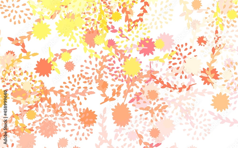 Light Orange vector natural background with flowers