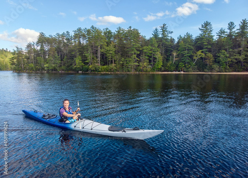 Kayaker with dog