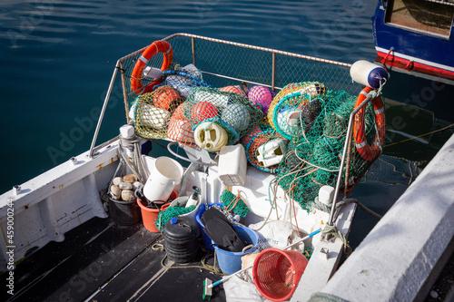 Fishing buoys and nests