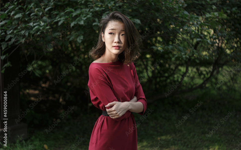 portrait of asian girl outdoors chinese style portrait of asian girl outdoors chinese style