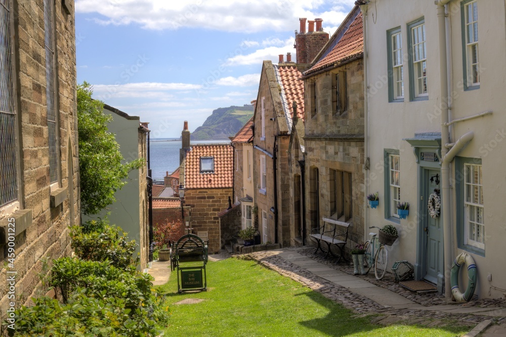 Robin Hoods Bay.A picturesque coastal village in England.