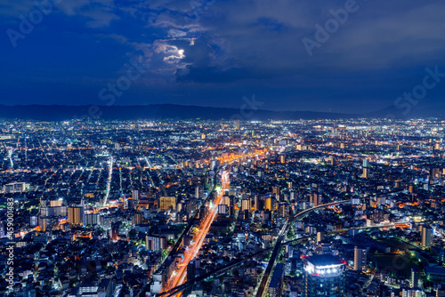 [大阪府]あべのハルカスからの大阪市街の夜景 © 宏樹 林