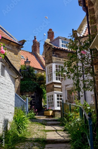 Robin Hoods Bay.A picturesque coastal village in England.