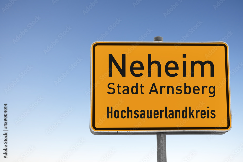 Neheim, Stadt Arnsberg, Ortstafel, (Symbolbild)