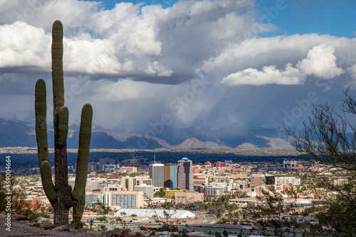 Bild auf Leinwand View of Tucson Arizona from the mountain