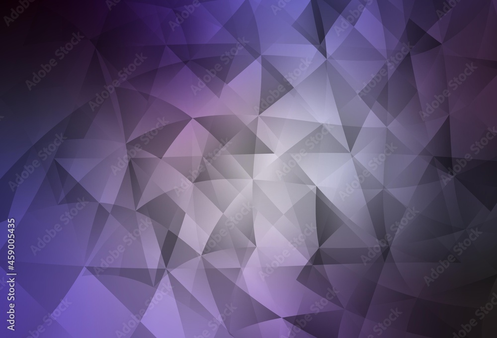 Obraz premium Light Purple vector background with triangles.
