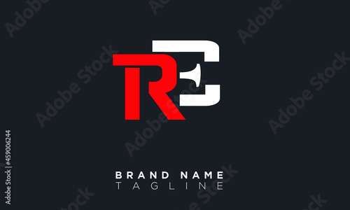 RE Alphabet letters Initials Monogram logo ER, R and E