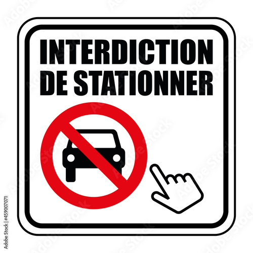 Logo interdiction de stationner. photo