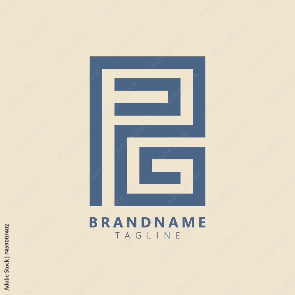 Letter P, B, PB, PG, Linked Luxury Logo. Design Vector Template Element. Logotype Type Symbol Character. Letter P, B, PB, PG, Linked Luxury Logo. Design Vector Template Element. Logotype Type Symbol Character.