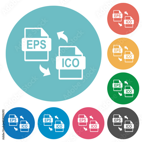 EPS ICO file conversion flat round icons