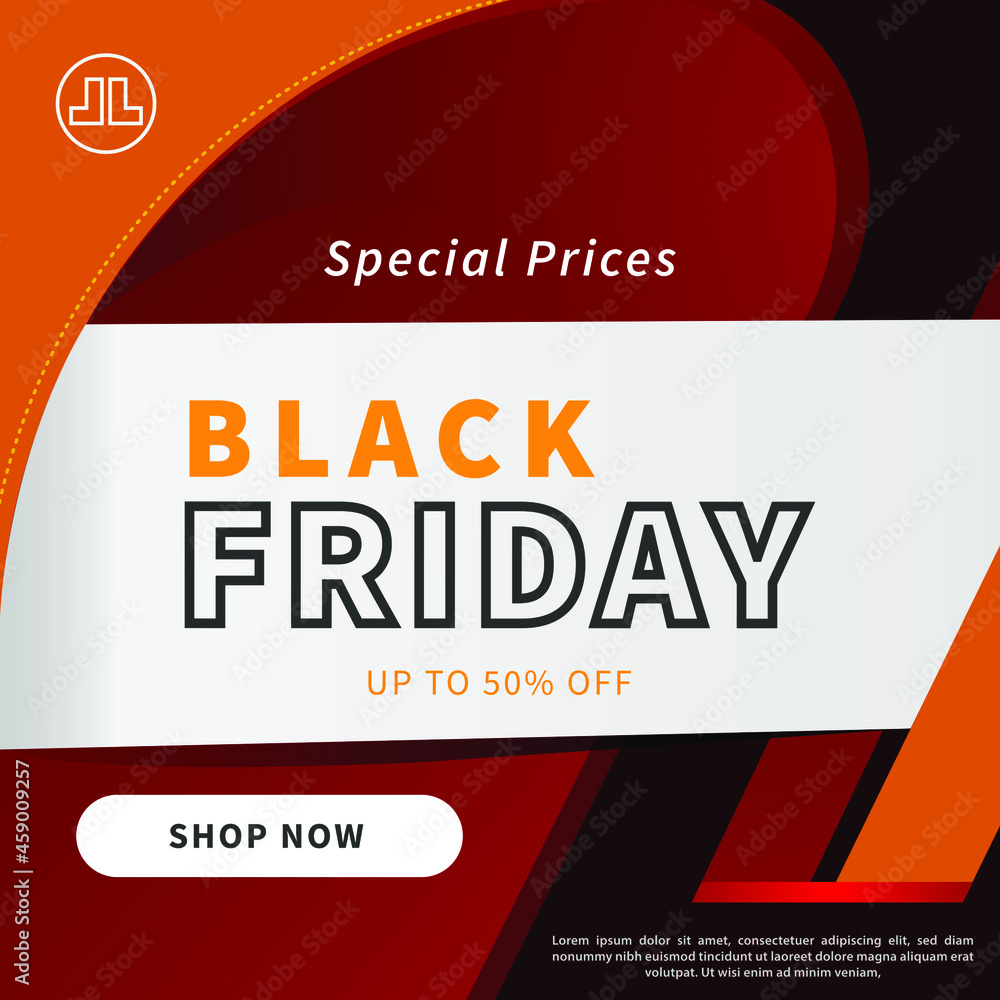 Obraz premium sales banner template design. Discount offer up to 50%. layouts for special end-of-season and holiday marketing. Vector illustration.