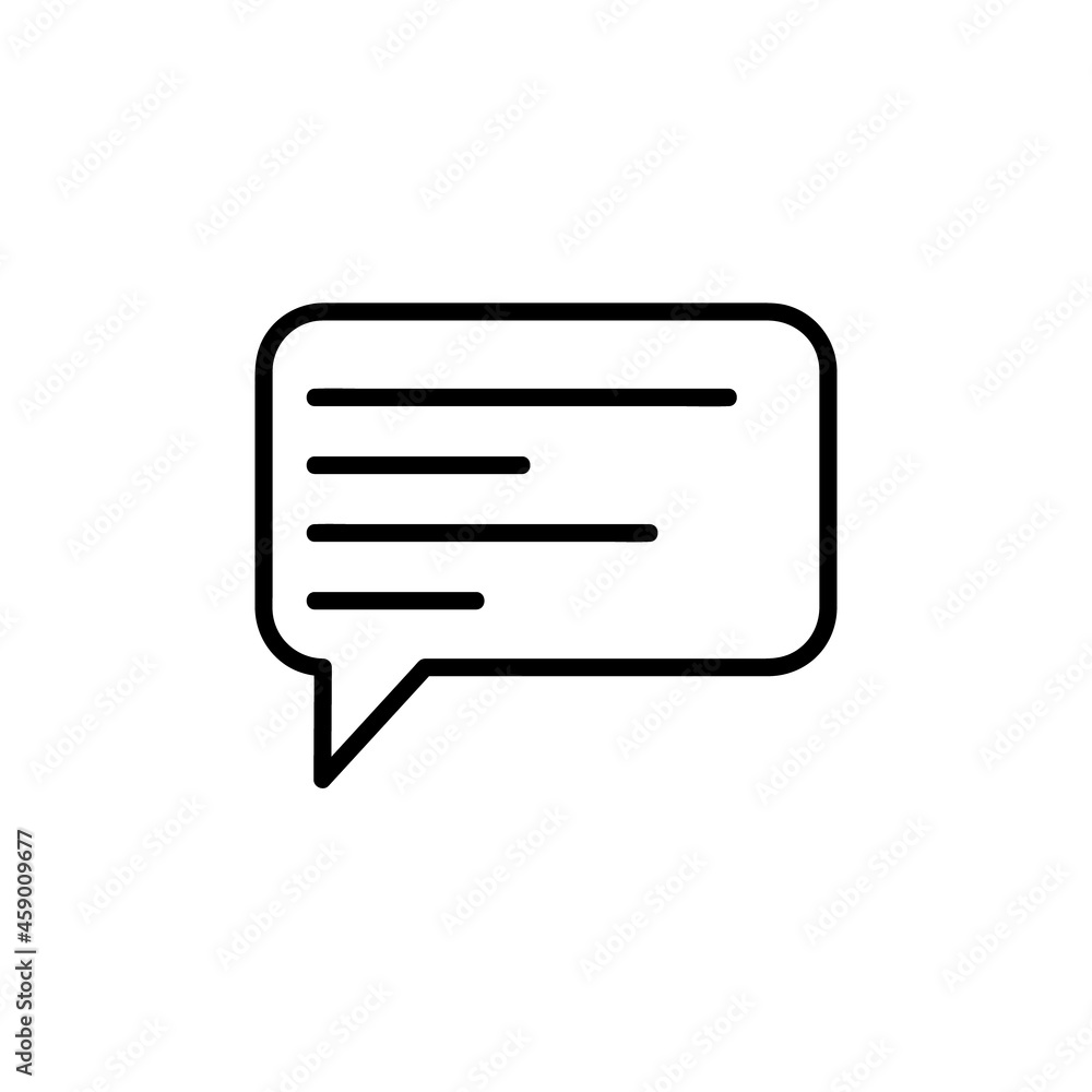 Chatting icon. Human talking with talk bubble. Black stroke isolated on white background. Vector chat pictogram eps10 Chatting icon. Human talking with talk bubble. Black stroke isolated on white background. Vector chat pictogram eps10
