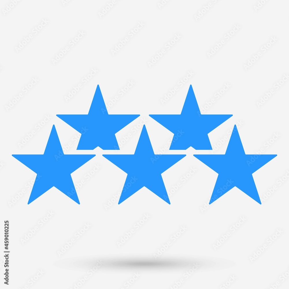 Five stars icon isolated object. Vector illustration. Five stars icon isolated object. Vector illustration.
