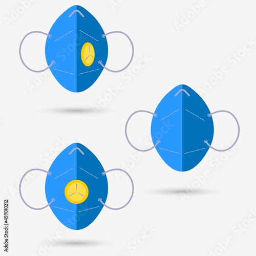 FFP respirator icon isolated object. Vector illustration.