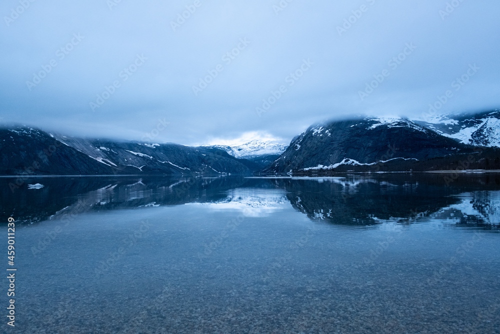 beautiful scenery of lofoten island Norway tourist destination