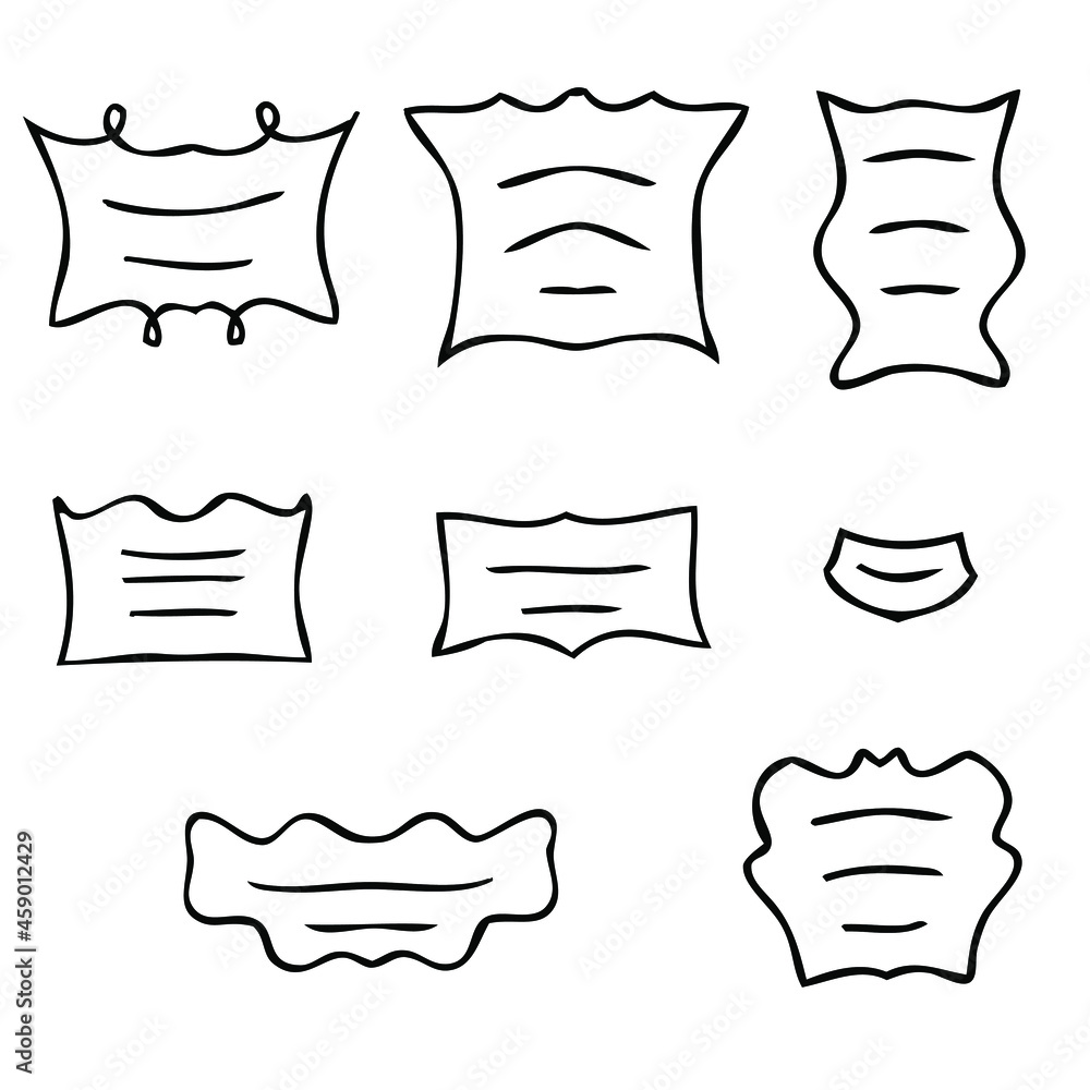 Hand drawn retro style labels collection. Doodle vector illustration for decor and design.
Hand drawn retro style labels collection. Doodle vector illustration for decor and design.